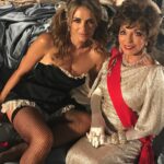 Elizabeth Hurley Instagram - With Mommy Dearest- the one and only @joancollinsdbe - at work and play 💗💗💗 #sttropez #The Royals
