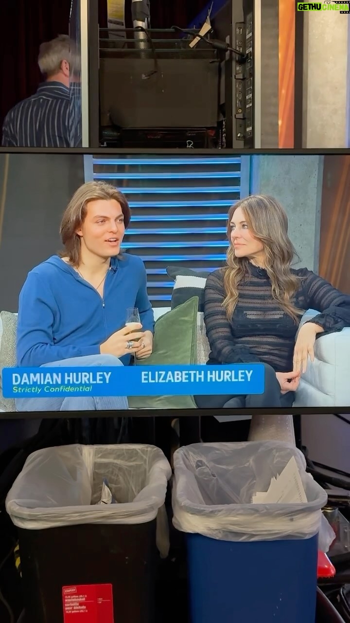 Elizabeth Hurley Instagram - Promoting Strictly Confidential @StrictlyConfidentialMovie on @AccessHollywood Thank you for having us ❤️