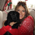 Elizabeth Hurley Instagram - Shivraj and Minnie are making the most of the last day of the Christmas decorations 😘🎄