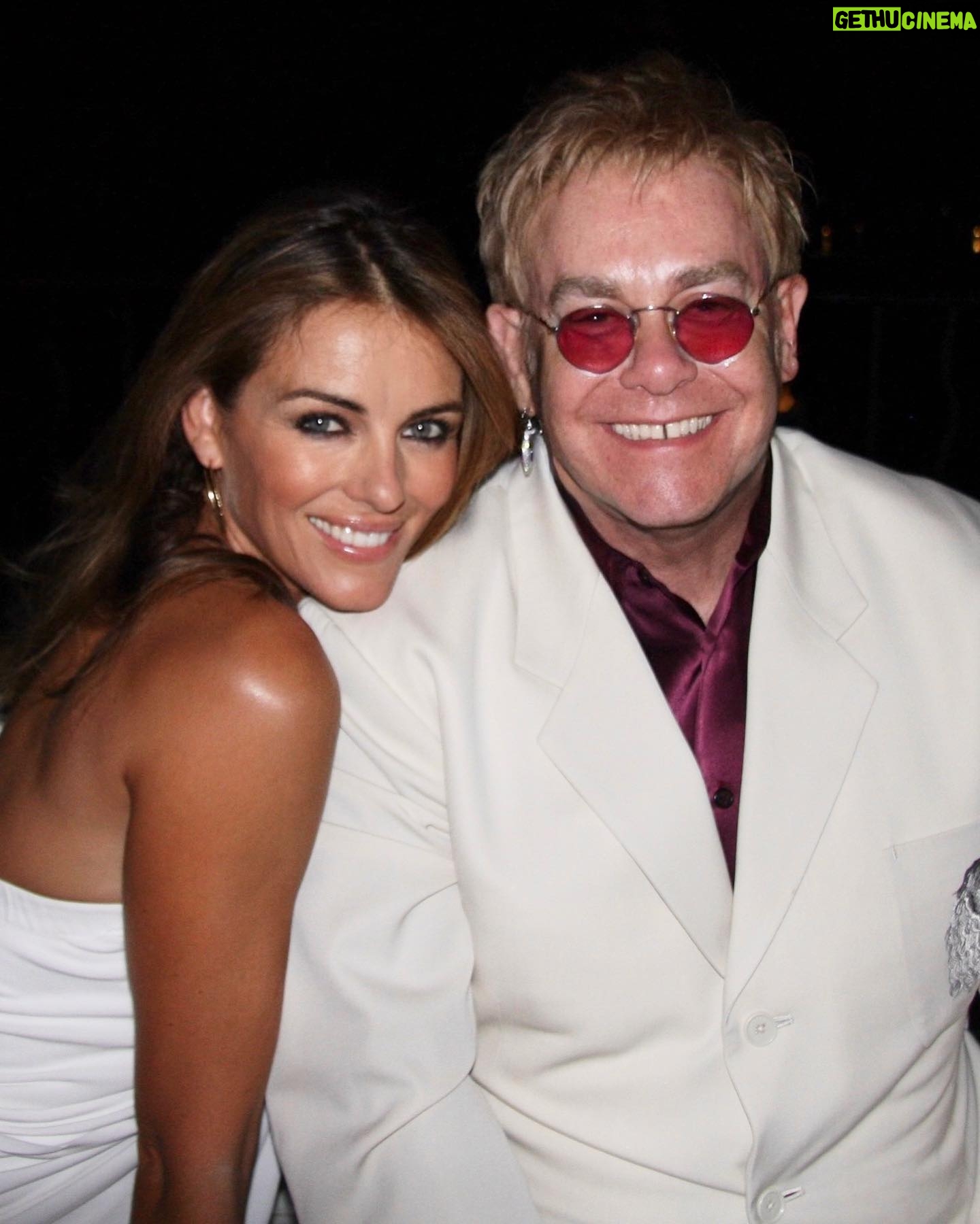 Elizabeth Hurley Instagram - Happy Birthday to the wonderful @eltonjohn - a brilliant friend, husband, daddy and godfather. I ❤️ you xxxx