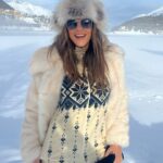 Elizabeth Hurley Instagram - Austria here I come…. on my way to @vivamayrmariawoerth where I hope to learn more about trying to get as healthy as possible. I first visited this clinic in 2010 and, even though it’s quite tough there, I always feel a whole heap better by the end. Will report back ❤️ (PS the fur I’m wearing is fake and from Zara!)