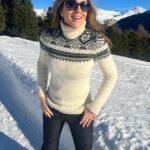 Elizabeth Hurley Instagram - On Top of the World #stmoritz Loving 2024 ❤️