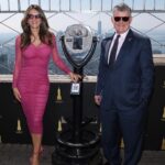 Elizabeth Hurley Instagram - It was wonderful to once again illuminate @empirestatebldg pink on behalf of @esteelaudercompanies Breast Cancer Campaign, a longstanding tradition started by Evelyn Lauder. As the Campaign’s Global Ambassador, I am honoured to help recognise everyone touched by breast cancer and support efforts to fund research, education and medical services 💗💗💗   #TimeToEndBreastCancer #ELCambassador