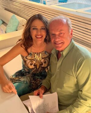 Elizabeth Hurley Instagram - Behind the scenes shooting Christmas in Paradise with @mrkelseygrammer @billyraycyrus @victoriaekanoye @msrmedia @lionsgate ❤️ watch it on @skytv @amazonprime @appletv 🎄🎄🎄