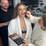 Elizabeth Hurley Instagram - Once more unto the breach…. actors & models must spend the equivalent of YEARS in the make up chair…. I love it as I get to spend time with some of my favourite artists who are wielding their brushes and working their magic 💗💗💗