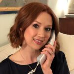 Ellie Kemper Instagram - It’s more than just a stunning photo of me making a pretend telephone call. It’s a reminder to call on your friends, your family, your dentist, your hairdresser, your old high school classmates and ask about their voting plan. Make sure they give you an answer. To be perfectly honest, I have never urged anyone in my life to vote before. I am doing it now because it’s 2020 and we need all hands on deck. #vote