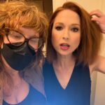 Ellie Kemper Instagram - Both of my kids have had colds/pinkeye/parainfluenza since mid-September but @pellegrinokatie bravely entered my home anyway to glam me up 🙏🙏 #HouseOfColds #WarriorMakeupArtist #TrueFriend