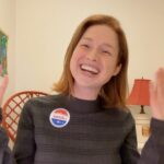 Ellie Kemper Instagram - Happy Election Day!!! I just voted here in NY, but I’m not stopping there. I’m doing something called “Vote Tripling,” so I texted three of my friends - Ali in Pennsylvania, Melissa in Missouri, and Jen in New York - to make sure they have a plan to vote. Please rally three of your friends, too! Tag me with your pics and stories, and/or leave a comment below. Vote Tripling really does work! TODAY WE VOTE 💪💪💪💪💪