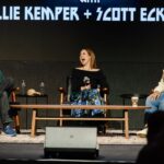 Ellie Kemper Instagram - TIME OF MY LIFE hosting @bigmoneyplayers show and #BornToLove podcast at @nycomedyfest last weekend!! Thank you @mescotteckert @samjaycomic @alyssalimp @thatchickangel @kristinakuzmic @leogonzall for making me laugh so hard. And thank you METAL for making me ROCK SO HARD ☠️ 🤟💀