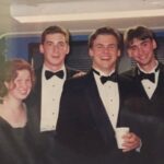 Ellie Kemper Instagram - Here I am with some of my oldest friends in the world!!!! The great @tommydeweysays is this week’s guest on BORN TO LOVE, the podcast I co-host with @mescotteckert. This is a photo from 2001, so you can see that a) the “oldest friends” comment tracks, and b) I have always been a li’l sneak. Look how sneaky I am here!! Anyway, Tommy loves endurance sports, the best friendships are the oldest friendships (sometimes), our good friend Brian is the one right next to me, and I will never say no to an opportunity to sneak!! @iheartpodcast @bigmoneyplayers