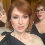 Ellie Kemper Instagram – @liltresser and @pellegrinokatie might make my hair and makeup look nice, but I still found myself furious they wouldn’t get out of the background of my glamorous selfie!