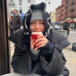 Elsie Hewitt Instagram – just a girl and her oat milk cappacheen and giant hands cus 0.5