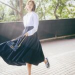 Elva Ni Chen-Xi Instagram - Feeling refreshed in Dior denim Oblique 🩵 @dior #diorfall24