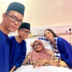 Emelda Rosemila Instagram - My kind of Raya.☺️ Tiada tempat yg lebih bermakna selain berada dibawah ketiak ibu dan suami hehe.😄 Pertama kali mel beraya dihospital tahun ini. Bersyukur sgt masih lagi berpeluang sambut raya dgn Mama. Doakan mama mel sembuh sepenuhnya ya.🙏🏼 Selamat Hari Raya Aidilfitri semua. Maaf Zahir dan Batin.💙 Kesalahan korang semua mel dah ampunkan heehee.😘 Raya,2024.