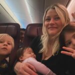 Emilie de Ravin Instagram - Thank you @qantas for getting us all safely to LA! Family pic with included “Where’s Eric?” Game 😂 So excited to be here seeing family & friends ( some conventions & a super cool work thing!)