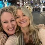 Emilie de Ravin Instagram - Such a fun night with my beautiful friend @mollybaker2 delish dinner (TY @oceanprimebh ) and then some BH x-mad streetlight fun! Love ya Molly, Robert & Olive xoxo