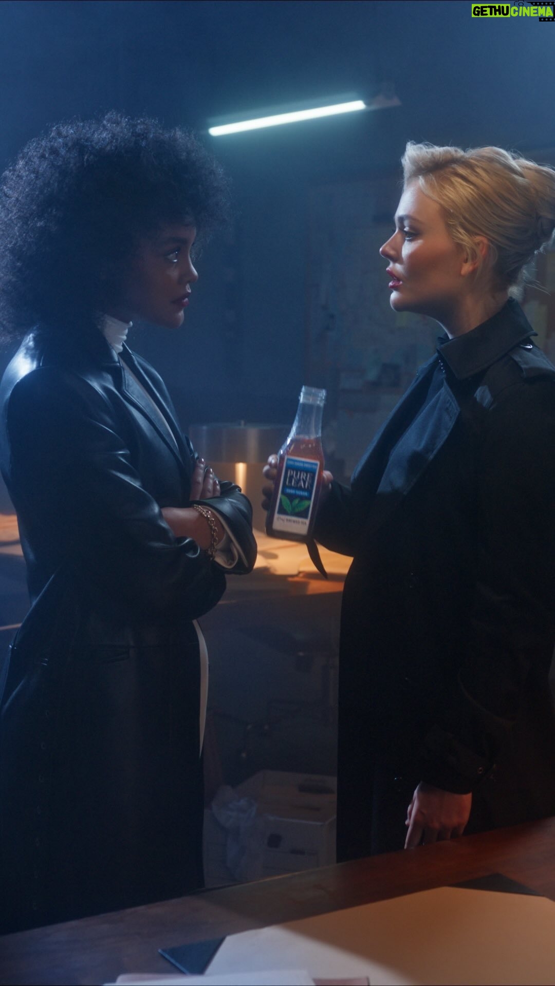 Emily Alyn Lind Instagram - There’s a new mystery in town, and it looks like @celeste_oconnor and I have finally cracked the code. Join us in demystifying the unbelievably sweet taste of NEW Pure Leaf Zero Sugar Sweet Tea. Enter @pureleaf’s giveaway to believe the unbelievable taste of the new Pure Leaf Zero Sugar Sweet Tea and try it for yourself. #Pureleafpartner #Believe #ad