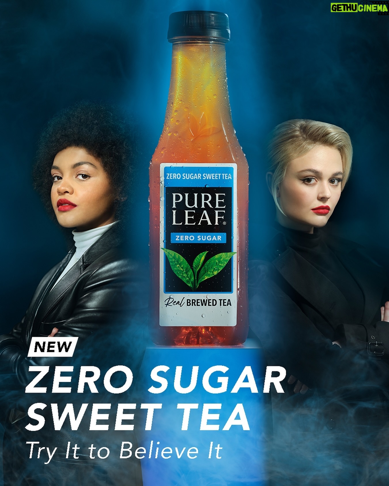 Emily Alyn Lind Instagram - @celeste_oconnor and I are on a mission to uncover the delicious truth behind Pure Leaf NEW Zero Sugar Sweet Tea🕵️♂️ Follow @pureleaf to join our quest to believe the unbelievable and help us prove that a sweet tea taste can exist without sugar #believeit