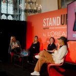 Emily Atack Instagram - Had such a great morning with @lorealparis who invited a handful of us to speak at their Stand Up Against Street Harassment event today. It was great. Many thanks for having me (and the baby says many thanks for the croissants). Head to my stories for ways to step in, take the training, and help eachother out when we encounter street harassment. #WeStandUp #ad