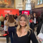 Emily Atack Instagram - Had such a great morning with @lorealparis who invited a handful of us to speak at their Stand Up Against Street Harassment event today. It was great. Many thanks for having me (and the baby says many thanks for the croissants). Head to my stories for ways to step in, take the training, and help eachother out when we encounter street harassment. #WeStandUp #ad