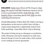 Emily Carey Instagram - stellar team on this one, excited is an understatement. 🔪🩶