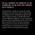 Emily Hampshire Instagram - Today on #TransgenderDayofVisibility, the @teganandsarafoundation announces an Open Letter: Artists Against Anti-Trans Legislation in Canada. For those outside of Canada, the country is often seen as a human rights haven. However, the reality is that Canada is not immune to the global attack on the trans community and their access to inclusive spaces, healthcare and freedoms.   More than 400 artists living in or hailing from Canada signed this letter to draw attention to the concerning rise of anti-trans legislation in the country, including proposed bans on inclusive healthcare for trans youth in Alberta, and infringement on the freedoms of gender-diverse youth to use their chosen names and pronouns at school without parental consent in New Brunswick and Saskatchewan.   The anti-trans policies taking root in Canada go beyond discrimination - they present a clear risk to the mental and physical well-being of trans individuals throughout the country. The undersigned artists stand against these alarming and destructive policies, and call on our communities and local and national policymakers to put a stop to this concerning surge in anti-trans policy.   Read the full letter and view all signatures at teganandsarafoundation.org/open-letter or the link in our bio.