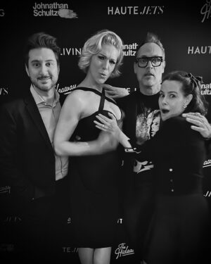 Emily Hampshire Instagram - Thank you @hauteliving for letting us turn your @hannah_waddingham cover dinner into a #12monkeys  reunion 🥹❤️