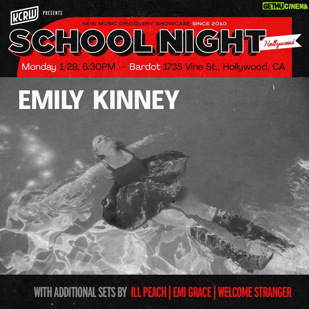 Emily Kinney Instagram - Los Angeles!! I’m so excited to be playing School Night at @bardothollywood !!! Going to be such a fun night!! January 29th!! Go get your tix!!