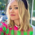 Emily Osment Instagram – A very special episode of @youngsheldoncbs airs tonight at 8/7c on CBS! I spoke to 15 different morning shows live across the US this morning via zoom and couldn’t have done it without being sparkly (👗 @trinaturk ) and tamed ( 💆🏼‍♀️ @kattthompson ). Joe was not thrilled about the 3:45am wake up time but enjoyed watching me eat a burrito when we were all done. Ironically, today is also my mother’s birthday. Super weird day to give fake birth on television in the fake 90’s…Happy Bday, Mom? This one’s for you lol