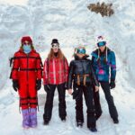 Emily Osment Instagram - New girl band, same measly amount of air, a lot of cold butts and somehow zero injuries ❄️ 🏂 💜 #FondalaGondola