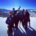 Emily Osment Instagram - New girl band, same measly amount of air, a lot of cold butts and somehow zero injuries ❄️ 🏂 💜 #FondalaGondola