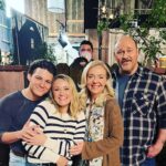 Emily Osment Instagram - Tonight’s hour long season finale for Yung Sheldy is an absolute doozy. These are the only photos I have from set that aren’t massive spoilers. 1) me and some very tired extras 2) fam photo with a @jeffasheets photobomb 3) @montanajordan in his street clothes which include a knife belt Texas forever See you tonight at 8!!!
