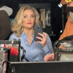 Emily Osment Instagram - one of my favorite episodes of season six airs tonight on CBS! tune in to @youngsheldoncbs to see how I learned to do the weather with my feet while wearing five inch heels and more hairspray and lipstick than should ever be allowed.