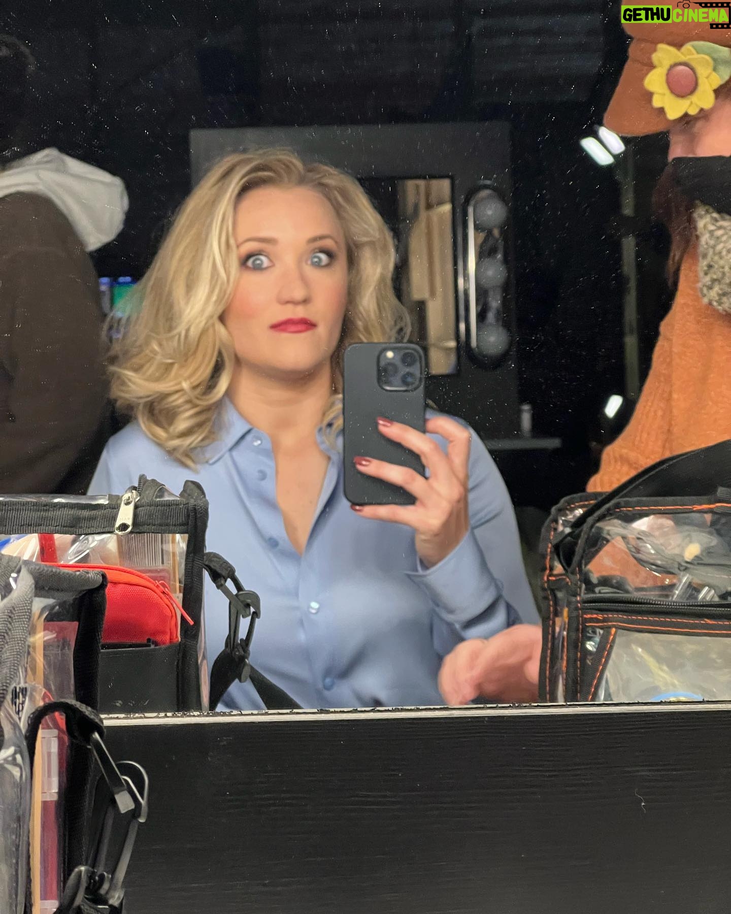 Emily Osment Instagram - one of my favorite episodes of season six airs tonight on CBS! tune in to @youngsheldoncbs to see how I learned to do the weather with my feet while wearing five inch heels and more hairspray and lipstick than should ever be allowed.