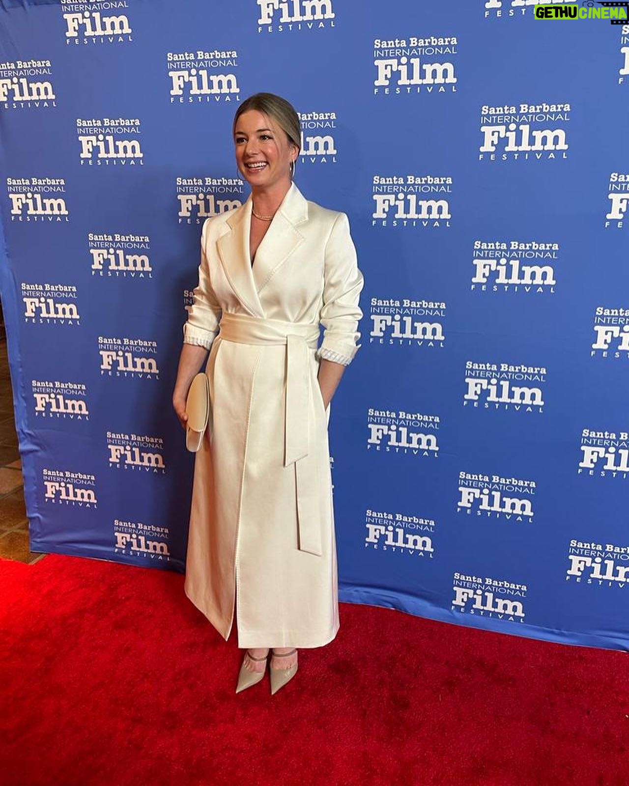 Emily VanCamp - 131.9K Likes - Beautiful night celebrating everyone’s hard work on #mirandasvictim at the opening night of SBIFF. We loved making this film by the wonderful @michelledannerla and can’t wait for you to see it.
Styled by @petraflannery
Dress by SA SU PHI
Shoes by Jimmy Choo
Jewelry by Anita Ko
Clutch by Tyler Ellis