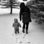 Emily VanCamp Instagram - Snow storm walk with my little adventurer. Life is good 🤍