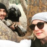 Emily VanCamp Instagram - Saturday search for squirrels with my loves 🍂 #itsthelittlethings