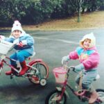 Emily VanCamp Instagram - Me and my sis Ali riding in style..Those outfits though!! 😳 #tbt #80s #backintheday