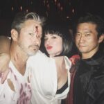 Emily VanCamp Instagram - Happy Halloween!💋🎃💋Already missing these two weirdos @markjules777 and @eugenesamkim #bffs
