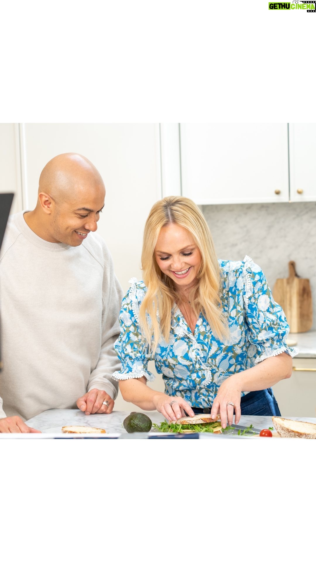 Emma Bunton Instagram - Every time I make a sandwich, @jadejonesdmg is lurking behind me, armed with a cloth and spray bottle. Thankfully, he’s the neat and tidy one and there would be a few more crumbs around our kitchen if it wasn’t for him. When we developed our Kit & Kin plant-based cleaning range, one of the challenges we set ourselves was to create a spray to clean and sanitise without using any harsh chemicals. I’m so proud to say that we have achieved this. Our All Purpose Spray neutralises 99.9% of bacteria while still being safe around our kids and kinder to the planet. It’s also Jade’s new favourite thing in life …