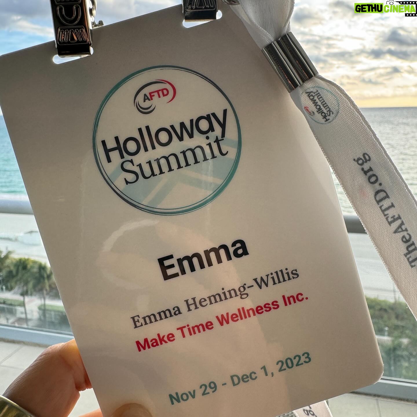 Emma Heming Instagram - @kristinrunning turned her grief, helplessness and sadness into some very profound and impactful work within the FTD space. Her husband Lee was diagnosed with FTD at the age of 35. To honor him and her family, she started the Holloway Summit, an event designed to bring together the world’s leading FTD experts each year to work collaboratively on producing the next big scientific breakthrough alongside @theaftd. This year’s focus was on FTD biomarkers. I was a fly on the wall in this conference and I will admit my brain is a bit broken since the discussions were extremely scientific and way over my head. But my take away is a very positive one. I got to see scientists, researchers, clinicians— some of the brightest minds within the FTD community geeking out over what they were learning and sharing with others in the room. And I was beaming from the sidelines as I could feel their enthusiasm, pride and care for their work. They said “we aren’t crawling anymore but starting to walk” and at their pace of discovery, which is moving at a remarkable rate, my hope is they will be sprinting soon. I want to relay to you that they feel our sense of urgency and rest assure they are working so hard to #endFTD. I’m so proud and thankful to Kristin Holloway for the work she has set out to do and is accomplishing already. I’m leaving the Holloway Summit inspired (and actually a little smarter than when I arrived!) Thank you to @theaftd and to Susan Dickinson for sitting next to me and breaking down the scientific jargon into layman’s terms 🩵 #frontotemporaldementia #ftdawareness #dementiaawareness #biomarkers