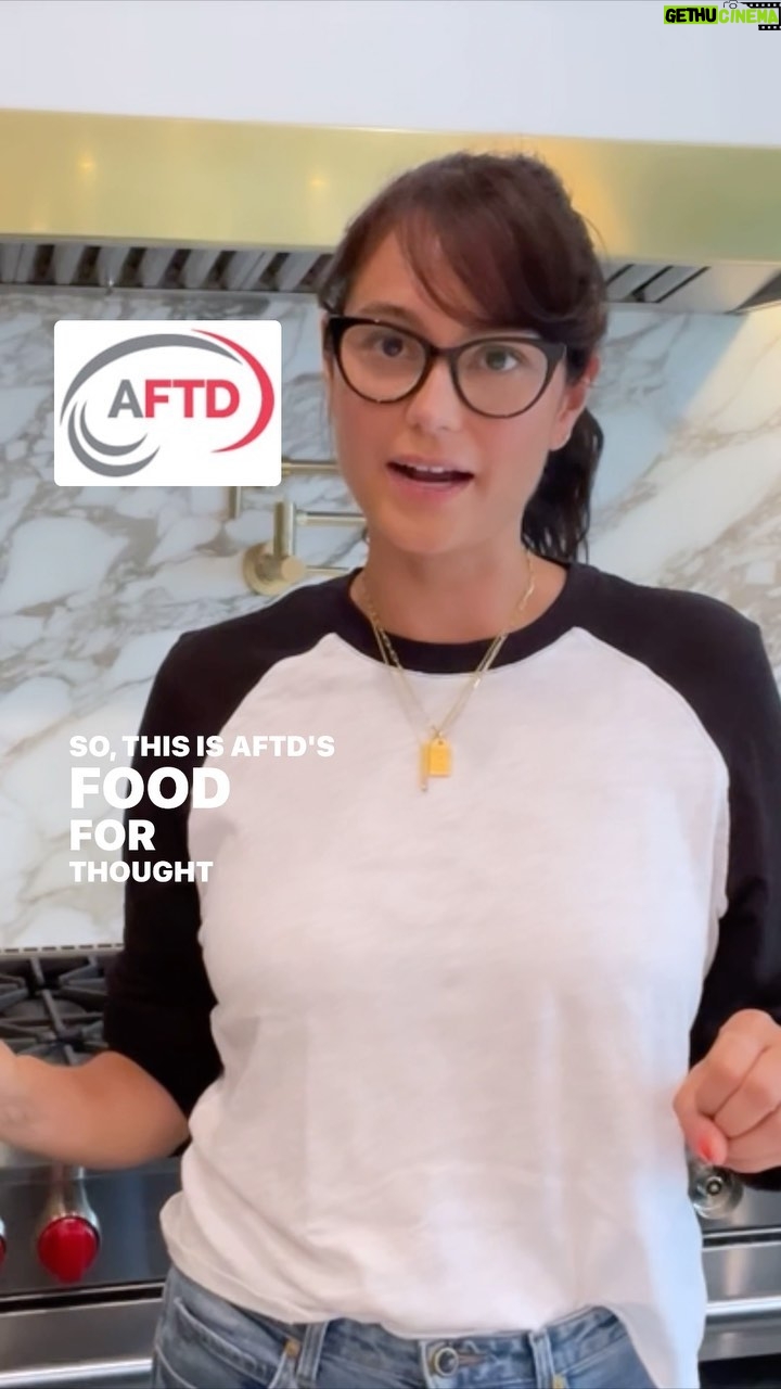 Emma Heming Instagram - Here’s another meaningful and fun way you can get involved to raise awareness for FTD with an AFTD “Food for Thought” campaign. I’ve teamed up with @nicolepetrie, a fierce FTD advocate, and we are sharing some recipes close to our hearts in one way or another (@inagarten 🥰), while educating the public about FTD and raising funds to support AFTD’s mission. Head to the link in my bio where you will see our full Food for Thought videos on our Classy page. We hope you’ll be inspired to have some fun and set up your own. As long as it involves food and FTD education, you’re golden!
Food for Thought is a grassroots fundraising and awareness campaign focusing on food and FTD education. Held September 24-October 8, 2023, Food for Thought encompasses World FTD Awareness Week. During this time, people across the world “Take Time with Friends and Family. Take Action.” @theaftd #EndFTD #FoodForThought #worldftdawarenessweek #FrontotemporalDegeneration, #FTDAwareness