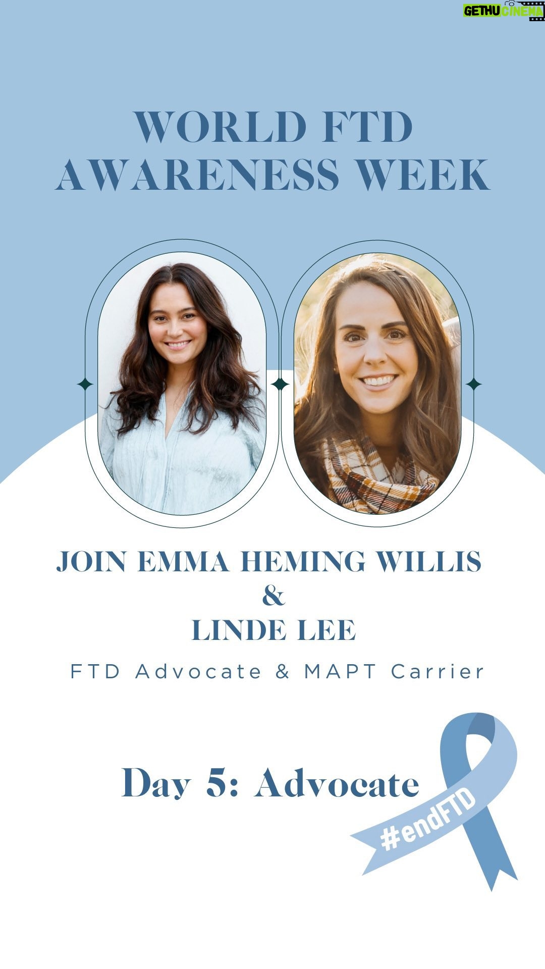 Emma Heming Instagram - The theme for today is focused on advocacy, focused on different ways you can get your perspective out to the world, to make change to benefit families facing FTD. Please meet Linde Lee. Her family has a history with FTD, something which deeply informs her perspective and passion as an advocate, on behalf of her, her sisters and the next generation. Please head to the link in my bio to watch @lindejlee full interview 🩵 #worldftdawarenessweek #frontotemporaldementia #icareaboutftd #wecareaboutftd #endftd @theaftd @worldftdunited