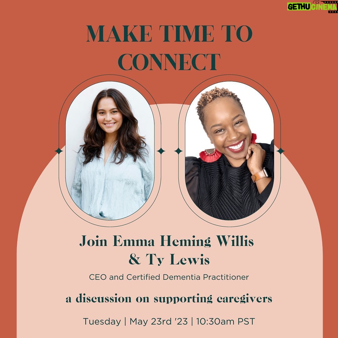 Emma Heming Instagram - I’ll be going Live tomorrow with Ty Lewis @iamgertrudejordan, who is a certified dementia practitioner. Our discussion is on how we can best support the caregivers in our lives. Also, ideas and ways caregivers can ask for the help they greatly need. Please join us on IG Live, Tuesday at 10:30am PST/1:30pm EST. If you can’t join us live, not to worry, I will be saving it for you to watch at a later time! 🧡 #dementiaawareness #ftdawareness #caregivingsupport