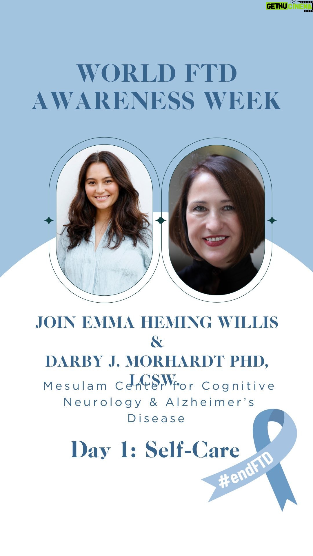 Emma Heming Instagram - Today is Day 1 of World FTD Awareness Week and the call-to-action is Self-care: Take steps to support your own health. This is important whether you’re a care partner, someone carrying a genetic variant that causes FTD, or someone living with FTD today. Head to the link in my bio to watch Dr. Morhardt’s full interview on my YouTube channel, Make Time to Connect. #worldftdawarenessweek #frontotemporaldementia #caregiving #icareaboutftd #wecareaboutftd #endftd