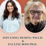 Emma Heming Instagram - If you love someone with dementia then you’ve probably heard about ambiguous loss and Pauline Boss, PhD. Dr. Boss coined the phrase in the 1970’s. Through her teachings as professor, 45 years as a family therapist and books around this very subject, she has helped many throughout her impactful career, including myself. Dr. Boss recently retired but I had the privilege of talking with her over on Make time to Connect. I hope you will find comfort and support in her teachings 🧡 Link in my bio. #dementiaawareness #ftdawareness #ambiguousloss #carepartner