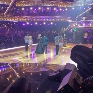Emma Slater Instagram - THE CHAMPIONS!!!!! So so happy for these two, the season 32 winners @_xochitl.gomez @valentin. Flawless dancing and beautiful journey. Love this moment I captured between Val and @jennajohnson also, so cute 🥰 All the finalists put in so much hard work and dedication to their dances and their partnerships, congratulations to all of you guys @sashafarber1 @daniellakaragach @pashapashkov @theartemc. In the last video that’s the view we got for the big win and the pyro’s on stage caught us a little off guard 😂🫨 don’t worry we were safe ☺️