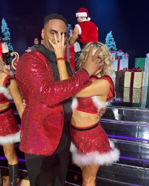 Emma Slater Instagram - SURPRISE!!! The best Holiday gift 🥹🙏🏻 I got to dance with my champion again tonight 🙌🏻 grateful for this lifetime bond even if he loves to wind me up 😂 @rashadjennings #shadsquad #forlife