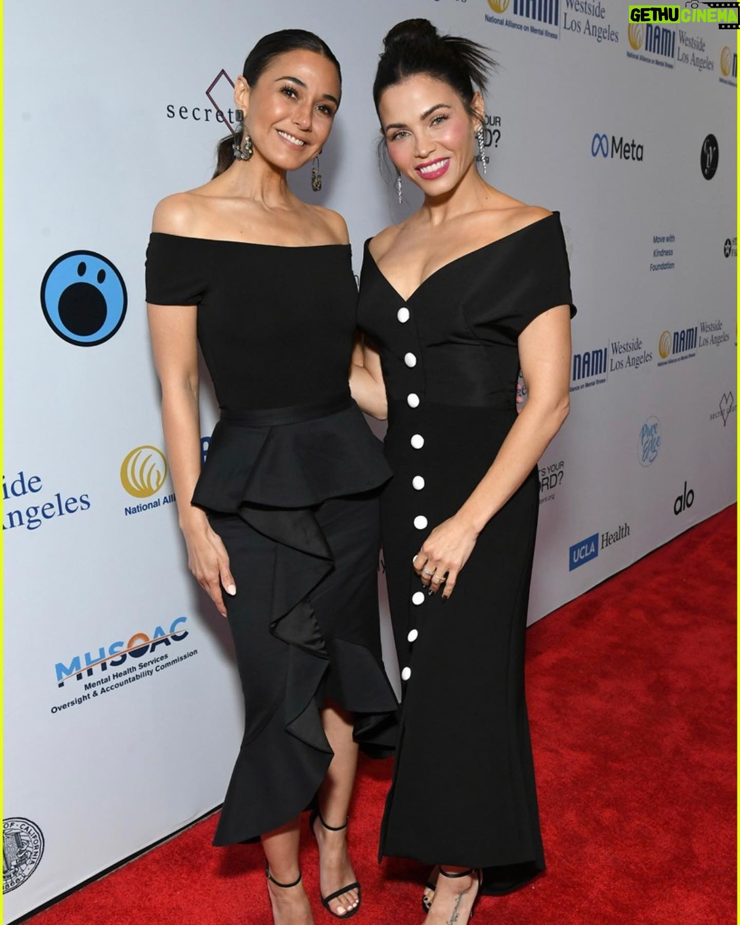 Emmanuelle Chriqui Instagram - What a moving and meaningful evening at the @namiwla Gala for Mental Health. Conversations about mental health are not just important but imperative.. so many wonderful people were honored including @sir_twitch_alot My beautiful bestie @jennadewan presented to @allisonholker and @weslierboss Two women that embody strength, grace and courage..#mentalhealthawareness photo’s courtesy of @justjared 🙏🏽