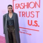 Emmanuelle Chriqui Instagram - Last night at the @fashiontrustus awards. Such a wonderful night celebrating up and coming designers Thank you to my incredible glam ❤️ Styled @micahmarcus ( loved my @mimchik_ suit and trench) Hair @josephchase Make up @makeupbyorlando